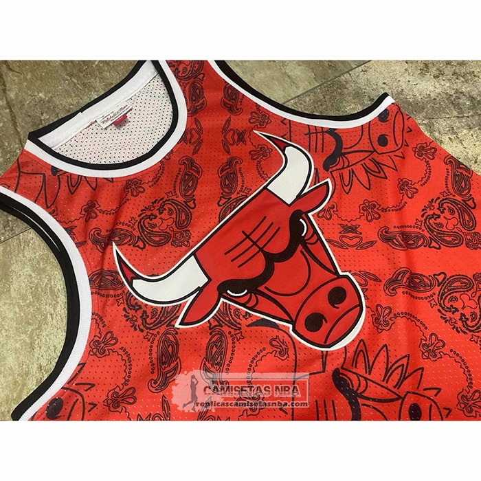 Camiseta Chicago Bulls Michael Jordan NO 23 Mitchell & Ness 1996-97 Rojo2